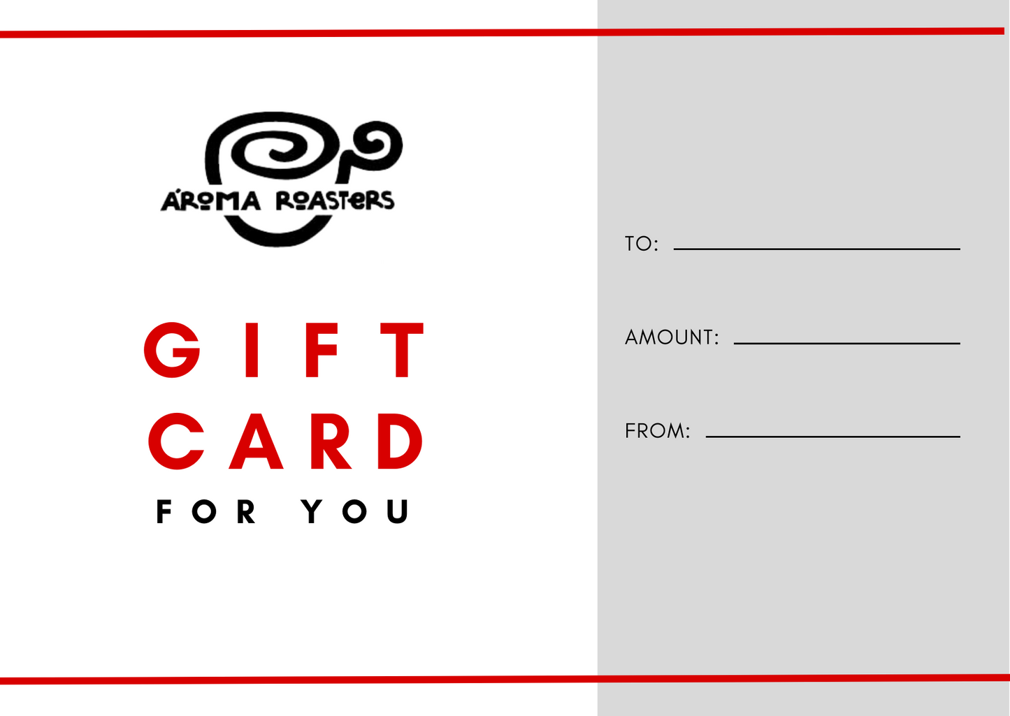 A'Roma Roasters Gift Card